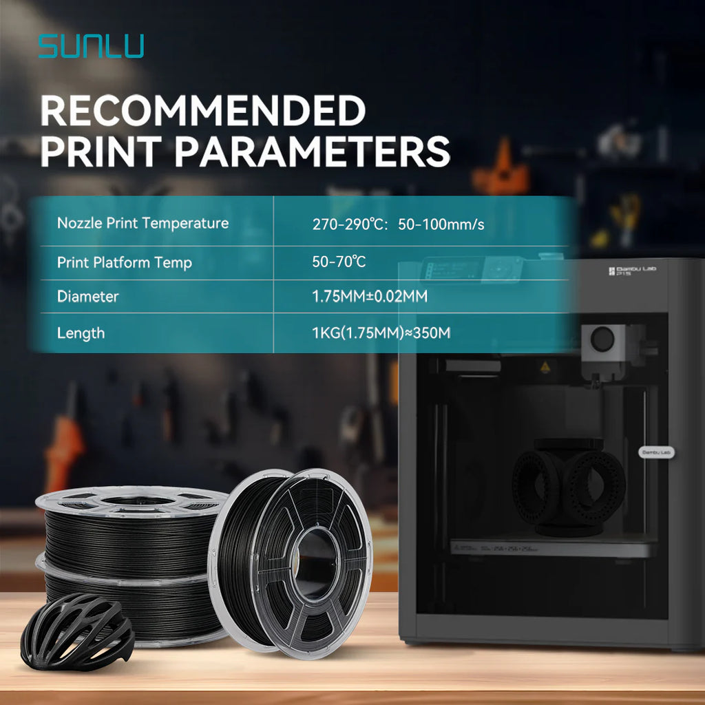 Nylon-6 Carbon Fiber (PA6-CF) 3D Printer Filament 0.5KG-1KG