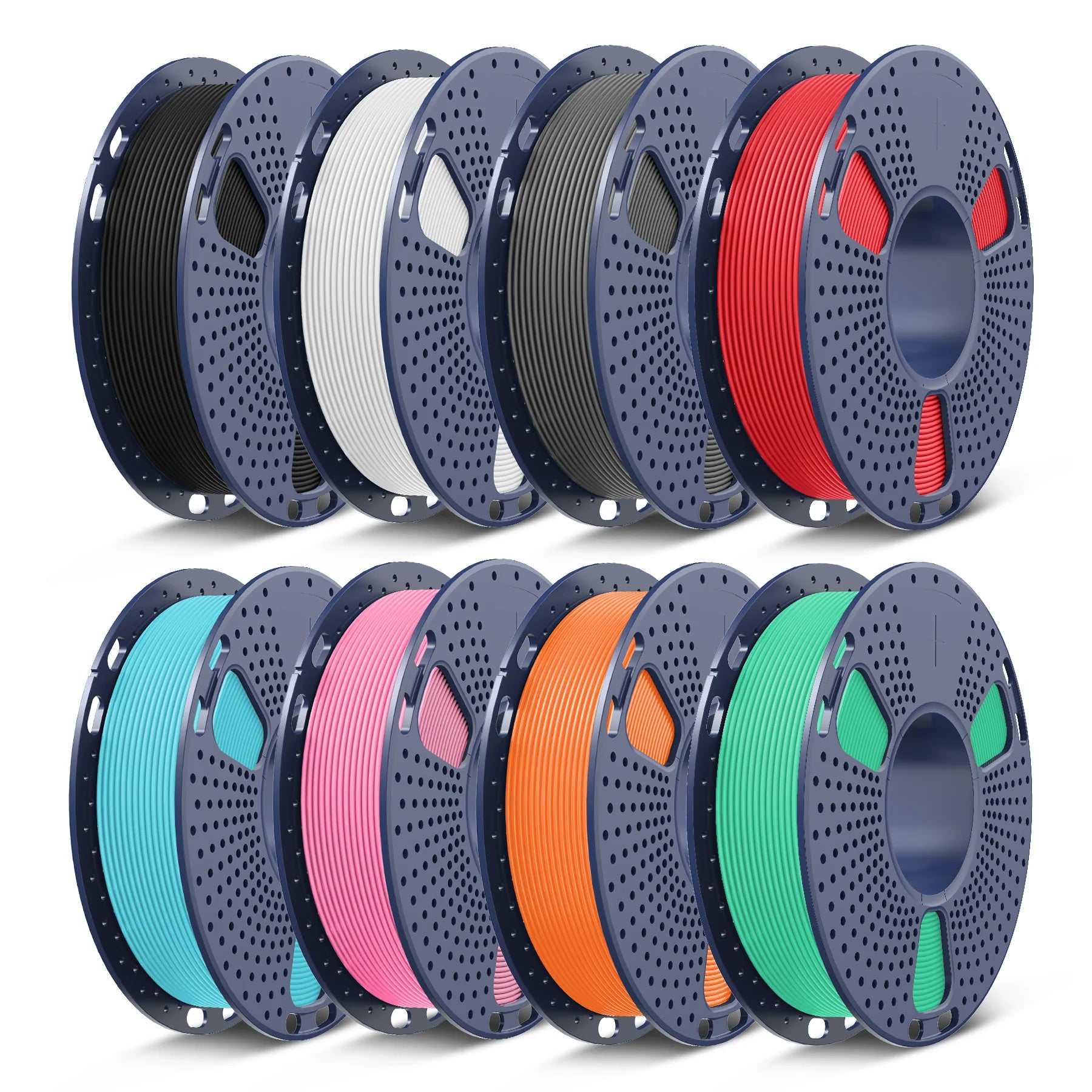 250g Spool PLA, PLA+, PLA+2.0, PLA Meta Multicolor Filament Bundle, 250g*8 Rolls