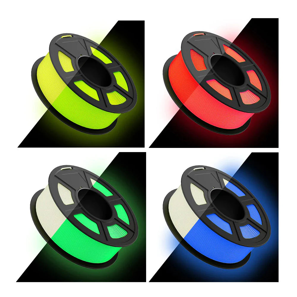 [MOQ: 3KG] Glow in The Dark (Luminous) PLA 3D Printer Filament 1KG