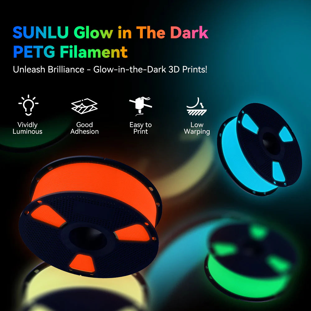 [MOQ: 3KG] PETG Glow in The Dark (Luminous) 3D Printer Filament 1KG